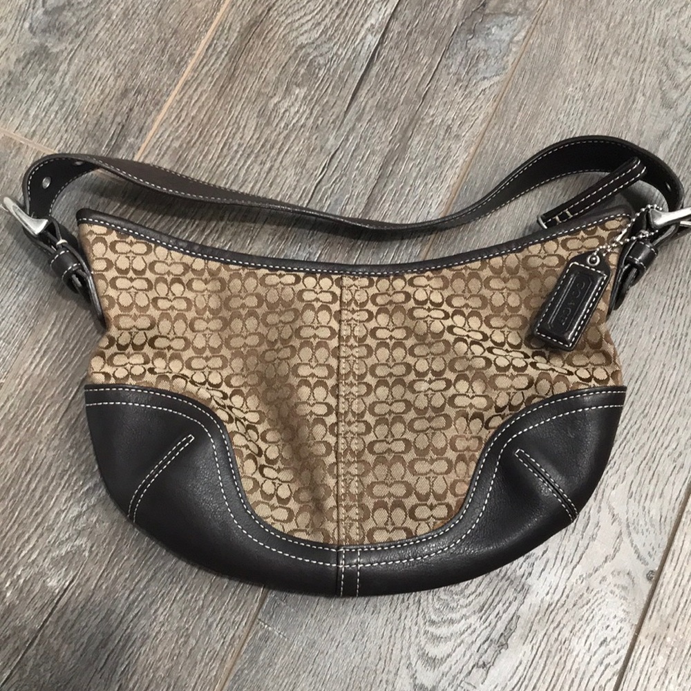 Coach brown shoulder purse